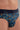 Close-up view of a men model wearing HO blue print modal/viscose/tencel Briefs HO1