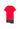 Front cutout view of HO red print cotton Short Sleepwear