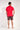 General view of a men model wearing HO red print cotton Short Sleepwear