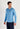 Front view of a men model wearing HO blue print cotton Long Sleepwear