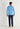 General view of a men model wearing HO blue print cotton Long Sleepwear