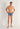 Full-body view of a men model wearing HO blue print  Trunk