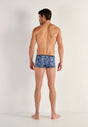 General view of a men model wearing HO blue print  Trunk