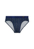 Front cutout view of HO navy print modal/viscose/tencel Comfort Briefs