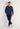 Full-body view of a men model wearing HO navy print cotton Long Sleepwear