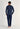 General view of a men model wearing HO navy print cotton Long Sleepwear