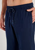 General view of a men model wearing HO navy print cotton Long Sleepwear