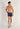 Full-body view of a men model wearing HO navy print modal/viscose/tencel Boxer Briefs