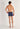 General view of a men model wearing HO navy print modal/viscose/tencel Boxer Briefs