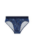 Front cutout view of HO navy print modal/viscose/tencel Mini Briefs