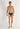 Full-body view of a men model wearing HO navy print modal/viscose/tencel Mini Briefs