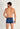 Back view of a men model wearing HO blue print  Boxer Briefs