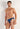 Front view of a men model wearing HO blue print  Comfort Micro Briefs