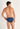 Back view of a men model wearing HO blue print  Comfort Micro Briefs