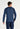 Back view of a men model wearing HO blue print cotton Long Sleepwear