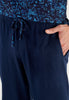 General view of a men model wearing HO blue print cotton Long Sleepwear