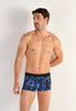 Front view of a men model wearing HO blue print  Trunk