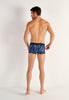 General view of a men model wearing HO blue print  Trunk