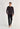 Full-body view of a men model wearing HO black print cotton Long Sleepwear