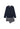 Front cutout view of HO black print cotton Long Sleepwear
