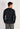 Back view of a men model wearing HO black print cotton Long Sleepwear