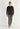 Full-body view of a men model wearing HO black print cotton Long Sleepwear