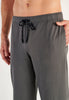 General view of a men model wearing HO black print cotton Long Sleepwear