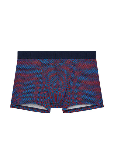 Front cutout view of HO navy print modal/viscose/tencel Boxer Briefs HO1