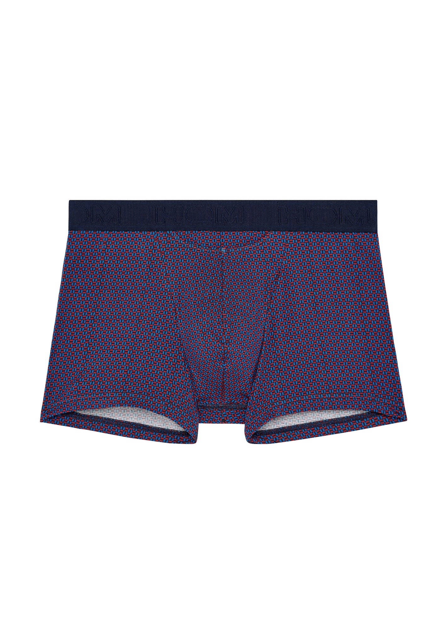 Front cutout view of HO navy print modal/viscose/tencel Boxer Briefs HO1