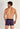 Back view of a men model wearing HO navy print modal/viscose/tencel Boxer Briefs HO1