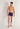 Full-body view of a men model wearing HO navy print modal/viscose/tencel Boxer Briefs HO1