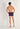 General view of a men model wearing HO navy print modal/viscose/tencel Boxer Briefs HO1