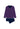 Front cutout view of HO navy print cotton Long Sleepwear