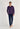 Full-body view of a men model wearing HO navy print cotton Long Sleepwear