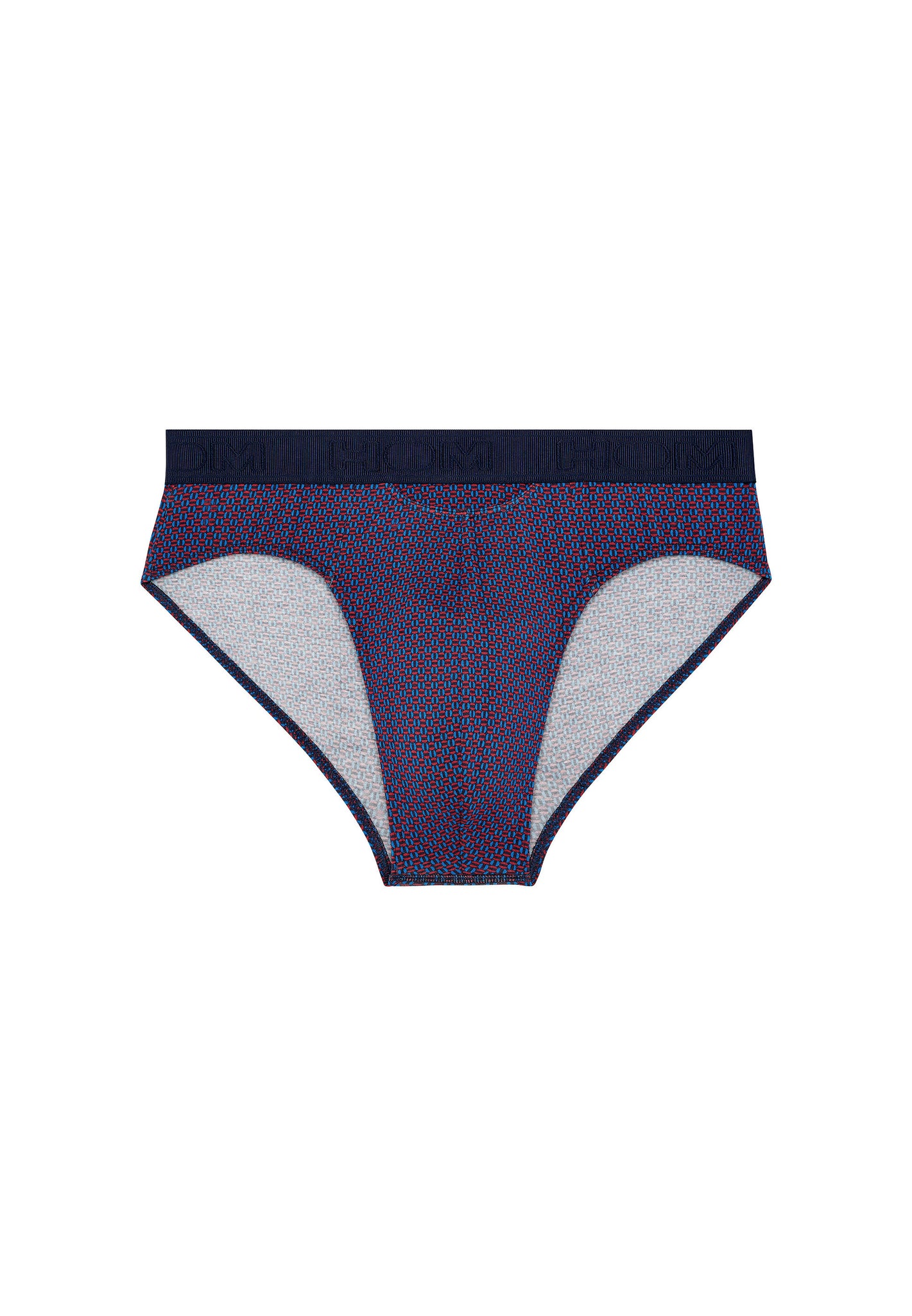 Front cutout view of HO navy print modal/viscose/tencel Briefs HO1