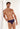 Front view of a men model wearing HO navy print modal/viscose/tencel Briefs HO1
