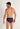 Back view of a men model wearing HO navy print modal/viscose/tencel Briefs HO1