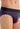 Close-up view of a men model wearing HO navy print modal/viscose/tencel Briefs HO1