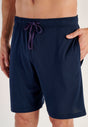 General view of a men model wearing HO navy print cotton Short Sleepwear