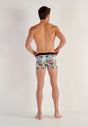 General view of a men model wearing HO multico print  Boxer Briefs
