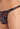 Close-up view of a men model wearing HO black/red  G-String