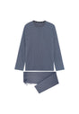 Front cutout view of HO grey print cotton Long Sleepwear