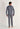 General view of a men model wearing HO grey print cotton Long Sleepwear