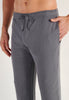 Close-up view of a men model wearing HO grey print cotton Long Sleepwear
