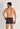 Back view of a men model wearing HO black print modal/viscose/tencel Boxer Briefs