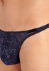 Close-up view of a men model wearing HO navy  G-String