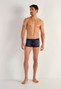 Full-body view of a men model wearing HO navy  Trunk