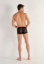 General view of a men model wearing HO black  Trunk