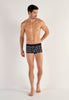 Full-body view of a men model wearing HO multi-colour  Trunk