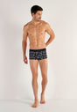 Full-body view of a men model wearing HO multi-colour  Trunk